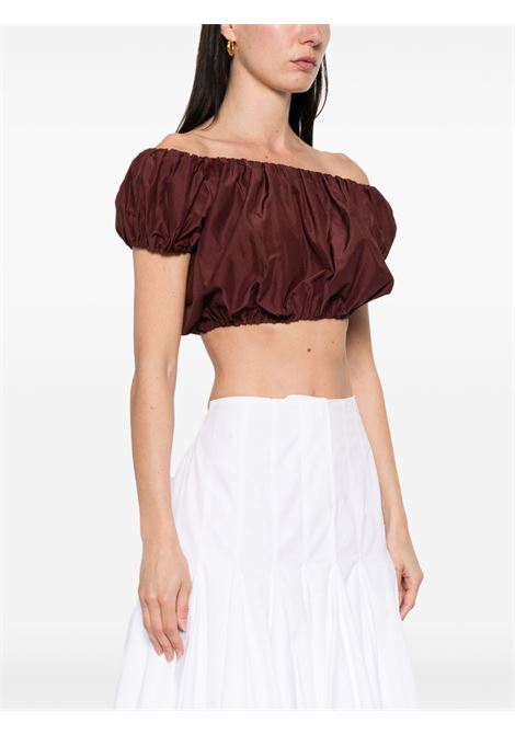 Top crop whitely in marrone The andamane - donna THE ANDAMANE | TM170943ATNC181CCO